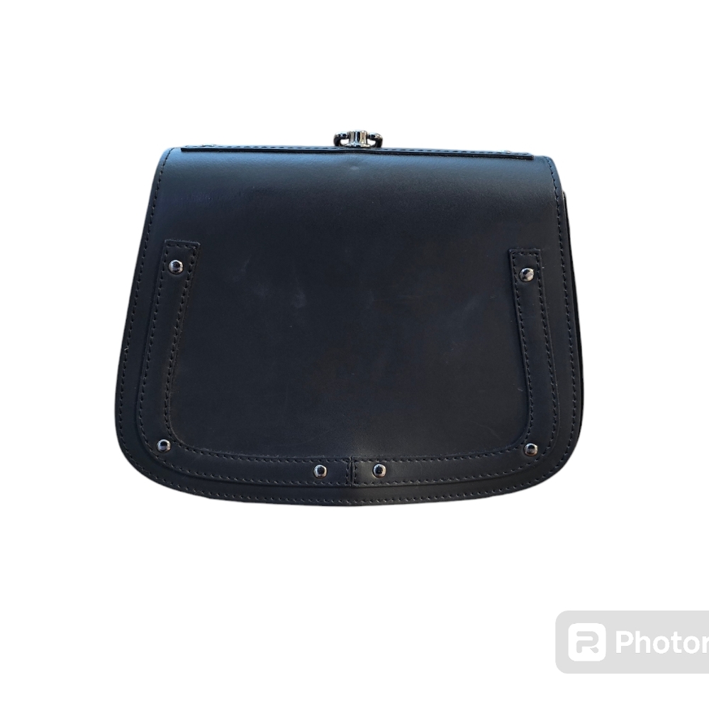 Vera Pelle 100% Leather clutch / cross-body black (missing the straps)